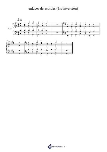 enlaces de acordes (1ra inversion) Sheet Music by anderson garizabalo-Arr.Judmons Bairdchel