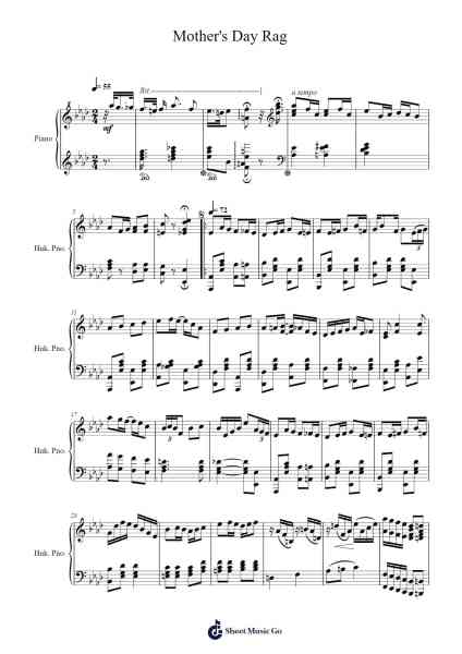 Mother's Day Rag Sheet Music by Mokaya Mateni-Arr.Swinhood Ajean
