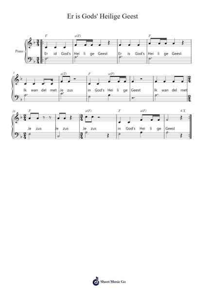 Er is Gods' Heilige Geest Sheet Music by Carine-Arr.Rosworth