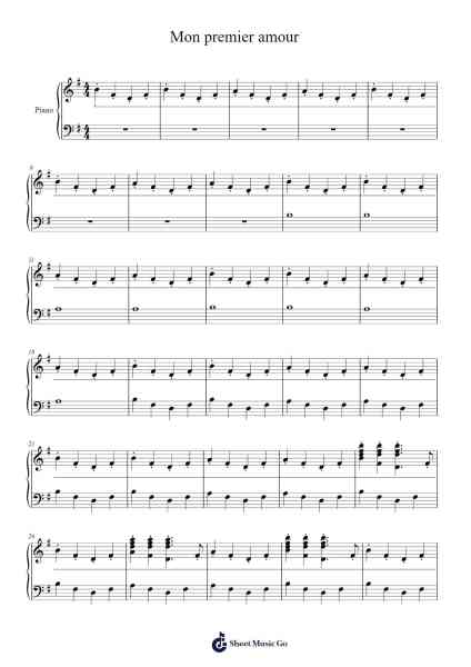 Mon premier amour Sheet Music by Lilsan Geril-Arr.Crichriet Hawreen