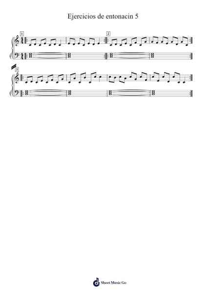 Ejercicios de entonacin 5 Sheet Music by ppberaun-Arr.Debhum Browntor