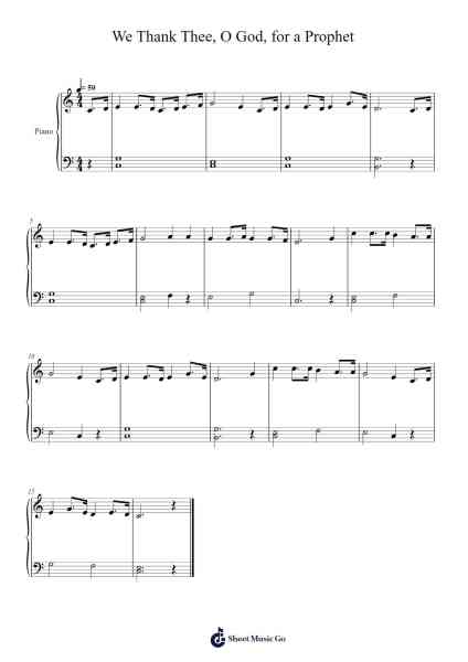 We Thank Thee, O God, for a Prophet Sheet Music by Caroline Sheridan Norton-Arr.Webbjohn Zafy
