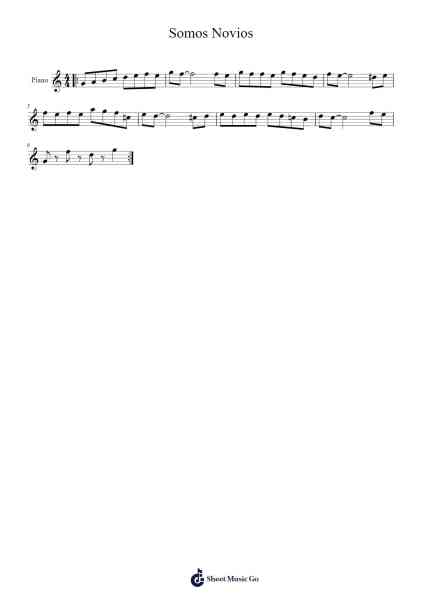 Somos Novios Sheet Music by -Arr.Spenky Chloelith