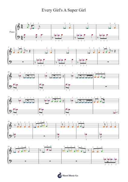 Every Girl's A Super Girl Sheet Music by Jojo Siwa-Arr.Olch