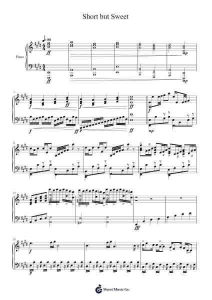 Short but Sweet Sheet Music by Steve Haite-Arr.Midper
