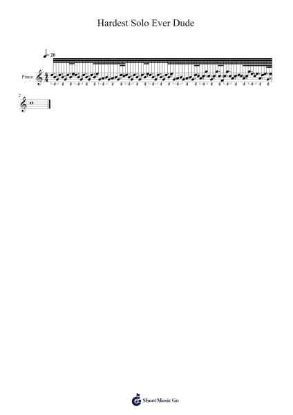 Hardest Solo Ever Dude Sheet Music by Billel Samry-Arr.Bloorvogt