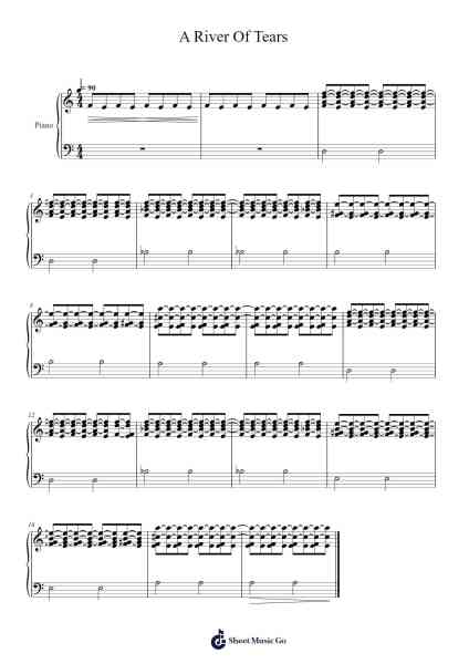 A River Of Tears Sheet Music by Murray Gold-Arr.Phisan Lionelphy