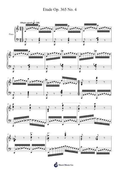 Etude Op. 365 No. 4 Sheet Music by Colbard Ramsdick-Arr.Peing