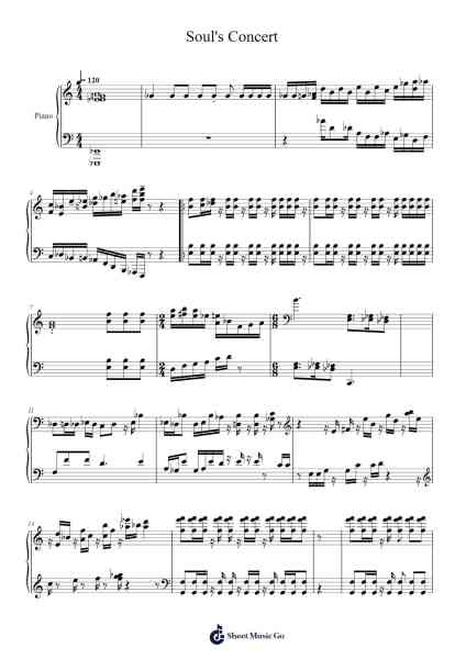 Soul's Concert Sheet Music by none-Arr.Ossweet