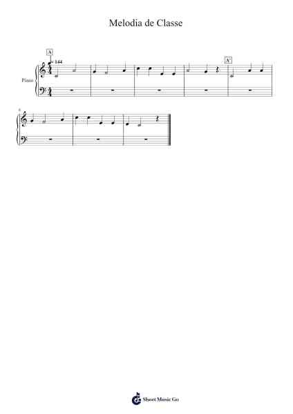 Melodia de Classe Sheet Music by Vinlix-Arr.Faithegou Tesskuk