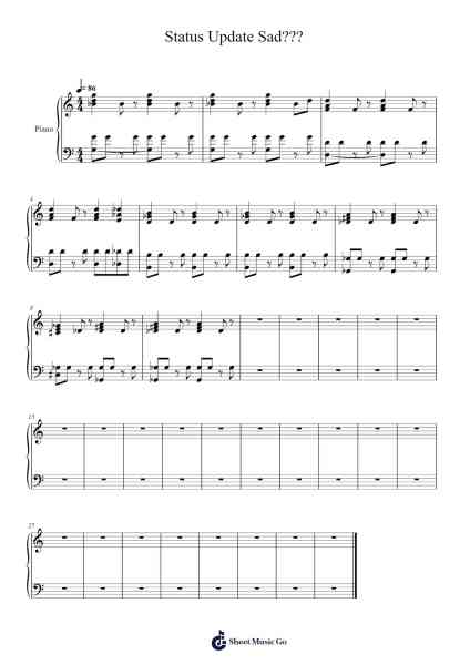 Status Update Sad??? Sheet Music by Temfort-Arr.Glacarr