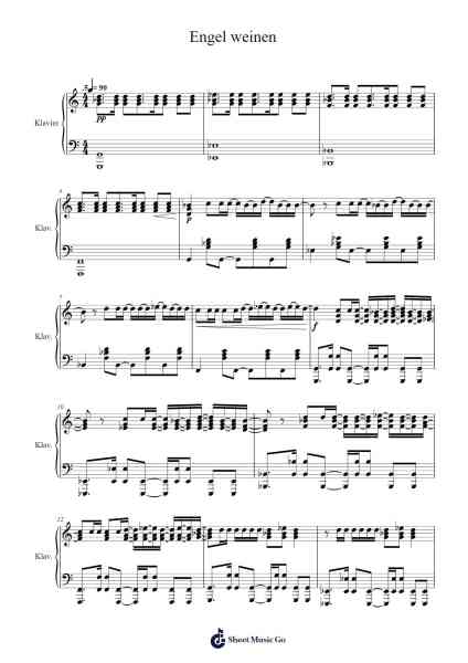 Engel weinen 樂譜由 Timothy Dece - 編曲 Georfoe