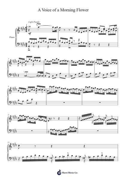 A Voice of a Morning Flower Sheet Music by Toursbur-Arr.Dalclark Wenholt