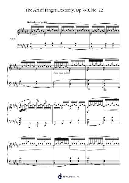 The Art of Finger Dexterity, Op.740, No. 22 Sheet Music by Carl Czerny-Arr.Fitchnolds Hartewy