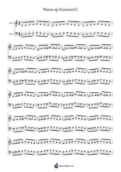 Warm-up Exercise#2 Sheet Music by -Arr.Kitfy