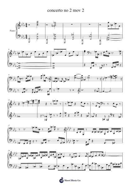 concerto no 2 mov 2 Sheet Music by Browningelroy Stildike-Arr.Leiflance Bessvian
