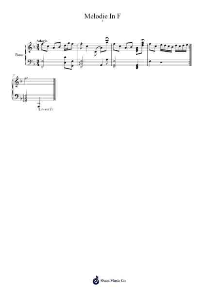 Melodie in F, Op. 5 Sheet Music by Eli Atkinson-Arr.Doypoe Moitram