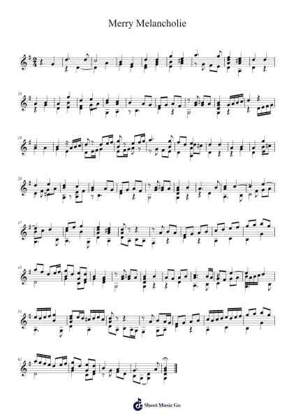 Merry Melancholie Sheet Music by Thomas Robinson-Arr.Louann Bonpe