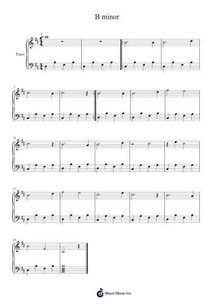 B minor Sheet Music by brunopsanches-Arr.Rodblair
