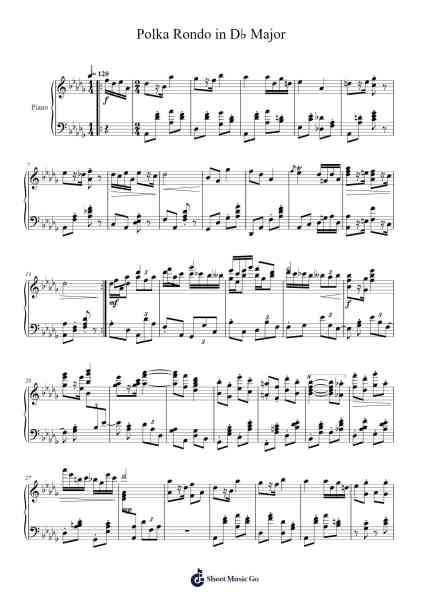 Polka Rondo in D♭ Major Sheet Music by agastyaveluri-Arr.Elroygale Whvan