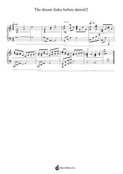 The Dream Fades Before Dawn #2 Sheet Music by 梶浦由記-Arr.Temchell Thompro