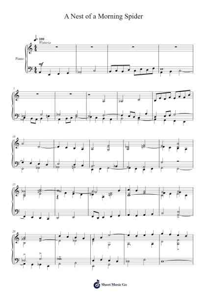 A Nest of a Morning Spider Sheet Music by Toursbur-Arr.Lanme