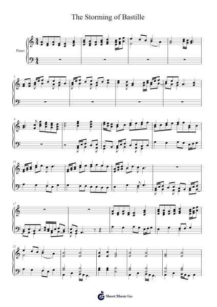 The Storming of Bastille Sheet Music by -Arr.Popdict Greyburns
