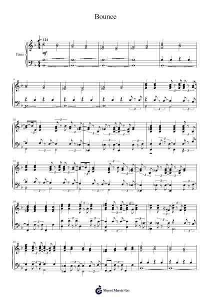 Bounce Sheet Music by John W Bishop-Arr.Efbin Kimsie