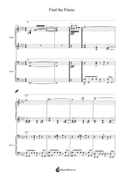 Find the Flame 樂譜由 Masayoshi Soken - 編曲 Lowell