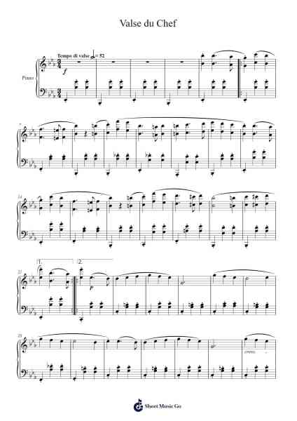 Valse du Chef Sheet Music by Ribrown Sawria-Arr.Shirvien