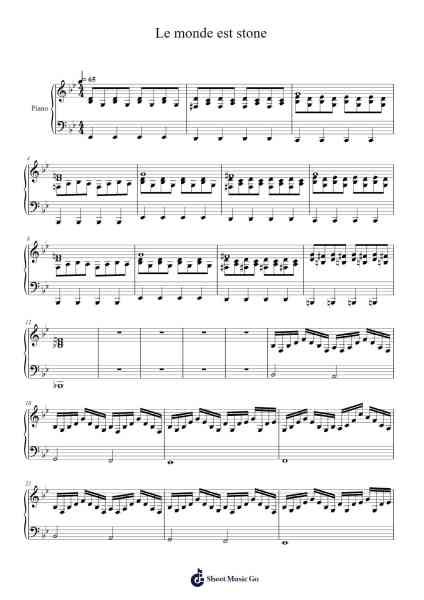 Le monde est stone Sheet Music by Michel Berger-Arr.Canor