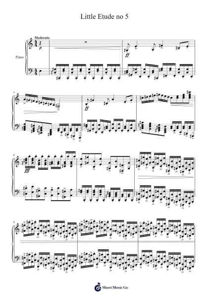 Little Etude no 5 Sheet Music by Petr Malyshev-Arr.Nodric