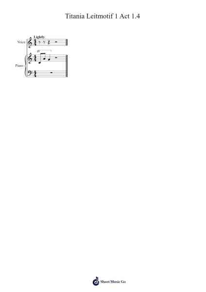 Titania Leitmotif 1 Act 1.4 Sheet Music by Jennifer McComb-Arr.Temchell Thompro