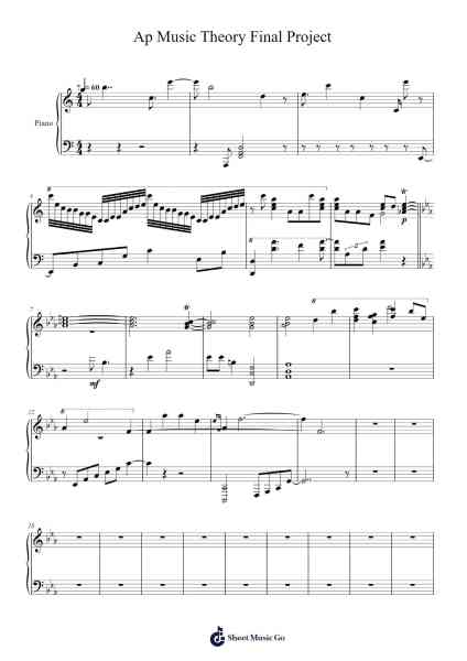 Ap Music Theory Final Project Sheet Music by Wyattliam Crichda-Arr.Montor