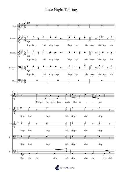 Late Night Talking Sheet Music by Harry Styles-Arr.Birwylde