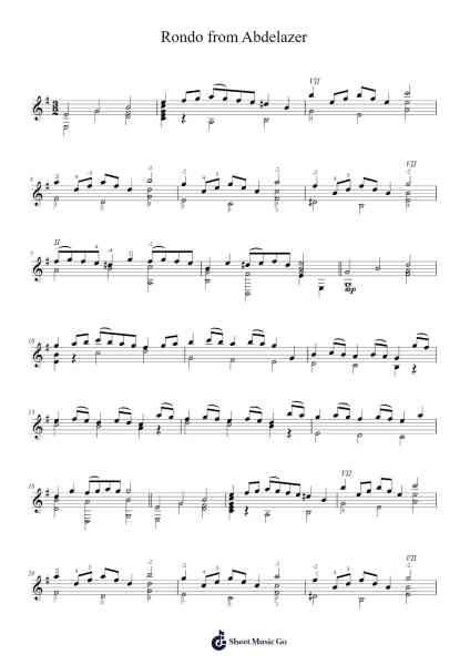 Rondo from Abdelazer Sheet Music by Henry Purcell-Arr.Robn
