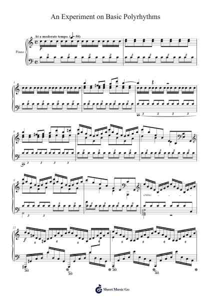 An Experiment on Basic Polyrhythms Sheet Music by Cumfitch Phylchards-Arr.Kyleret Earlkyle