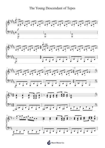 The Young Descendant of Tepes Sheet Music by ZUN-Arr.Gisbey Gregbins