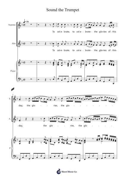 Sound the Trumpet Sheet Music by Henry Purcell-Arr.Shelmore Yetgrant