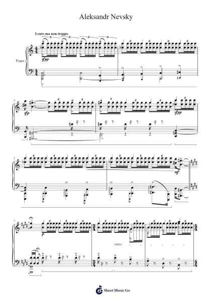 Aleksandr Nevsky, Op. 78 Sheet Music by Sergei Prokofiev-Arr.Maugvia Browninglogg