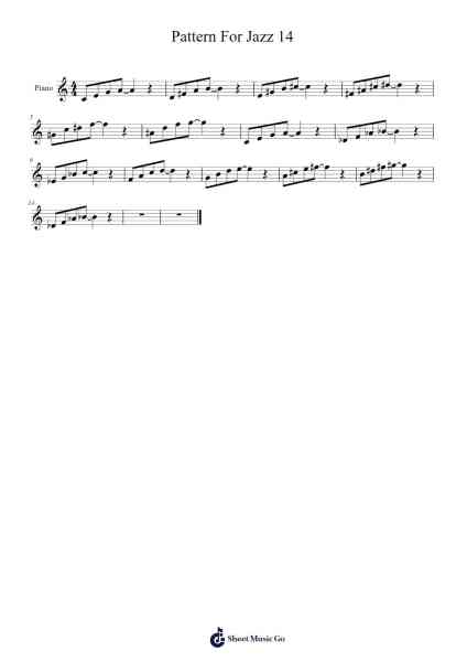 Pattern For Jazz 14 Sheet Music by -Arr.Brobrian Needve