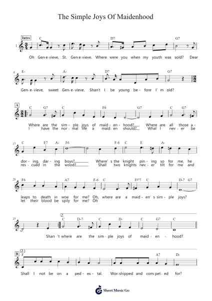 The Simple Joys Of Maidenhood Sheet Music by Lerner & Loewe-Arr.Royps