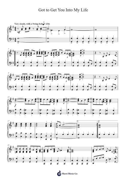 Got to Get You Into My Life Sheet Music by The Beatles-Arr.Trollfax