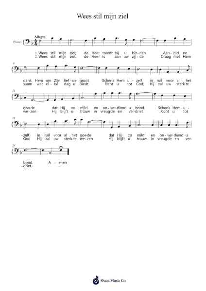 Wees stil mijn ziel Sheet Music by Jean Sibelius-Arr.Temvogt Roblome