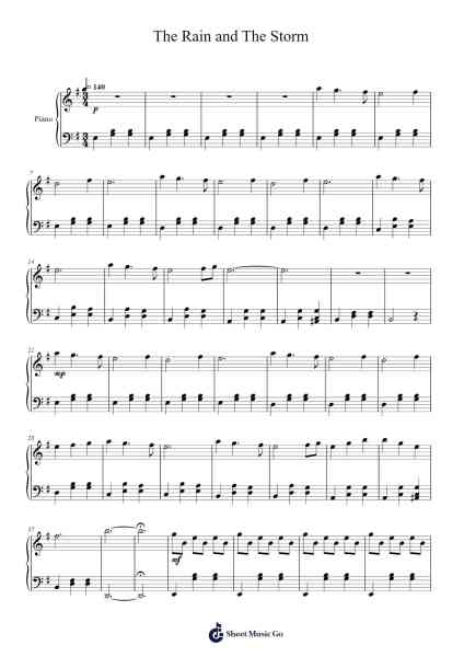 The Rain and The Storm Sheet Music by Warett Montdo-Arr.Efbooth Borgfe