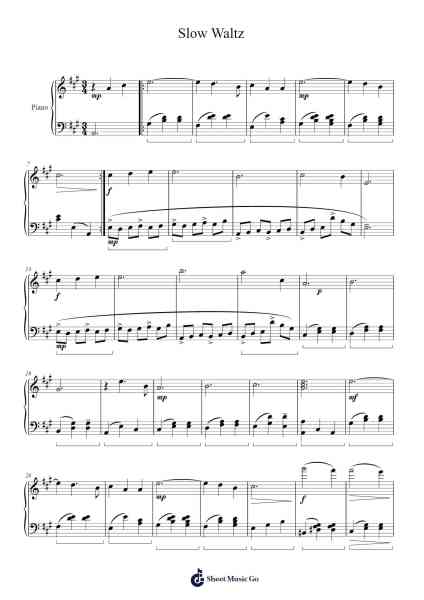 Slow Waltz 楽譜 by Sam Dvorin-Arr.Keatsrid Burnsgo