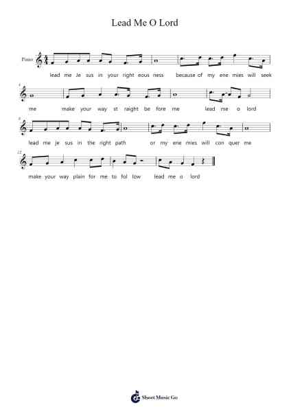 Lead Me O Lord Sheet Music oleh Gratrice-Arr.Huxdia