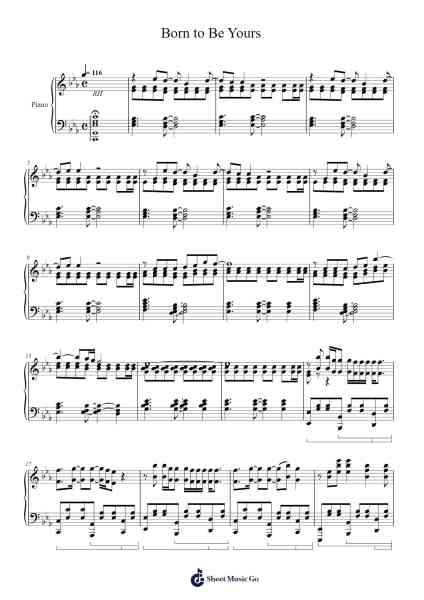 Born to Be Yours Sheet Music by -Arr.Brower Molliz