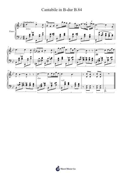 Cantabile in B-flat Major, B. 84 Sheet Music by Frédéric Chopin-Arr.Primeg