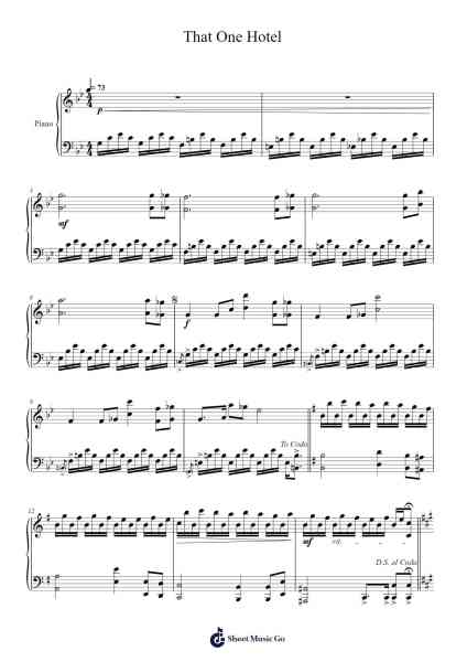 That One Hotel Sheet Music by Tephrey-Arr.Thoclare